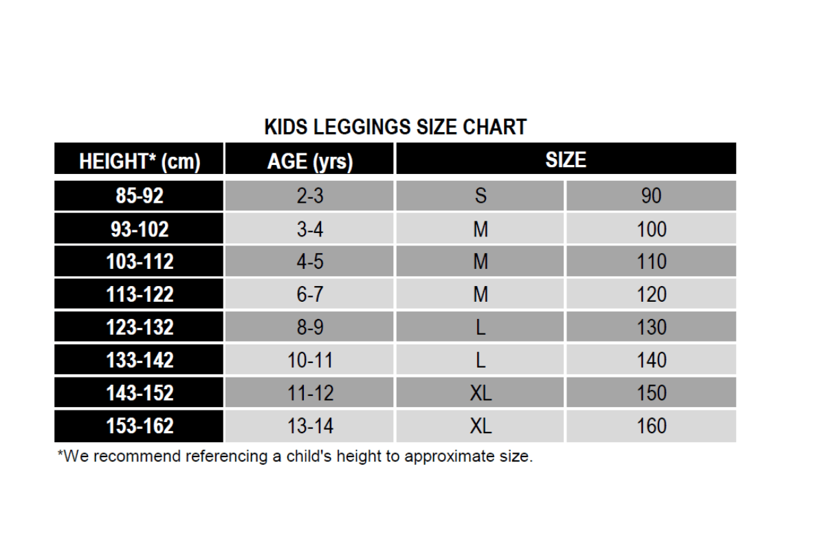 Size Chart Bossini Singapore Shop Cycling And Quality Everyday Wear 